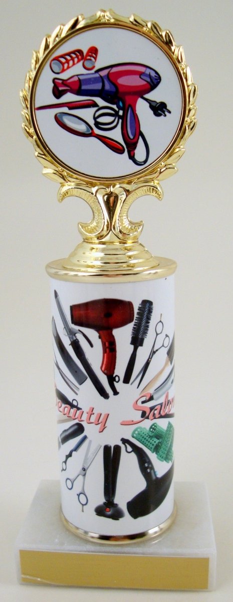 Hair Salon Custom Column Logo Trophy - Schoppy's Since 1921