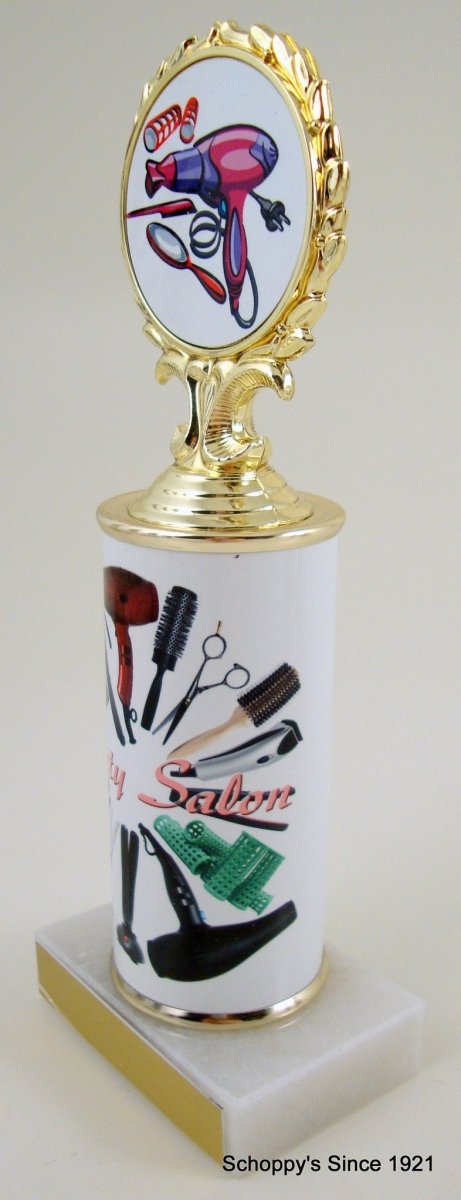 Hair Salon Custom Column Logo Trophy - Schoppy's Since 1921