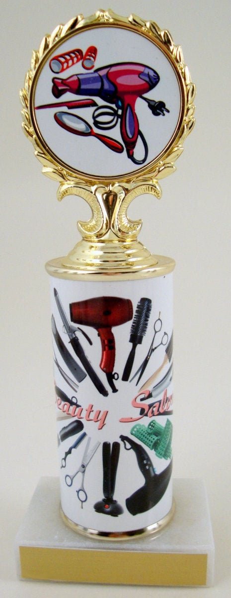 Hair Salon Custom Column Logo Trophy - Schoppy&