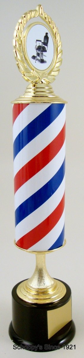 Hair Salon Trophy On Black Round Base - Schoppy's Since 1921