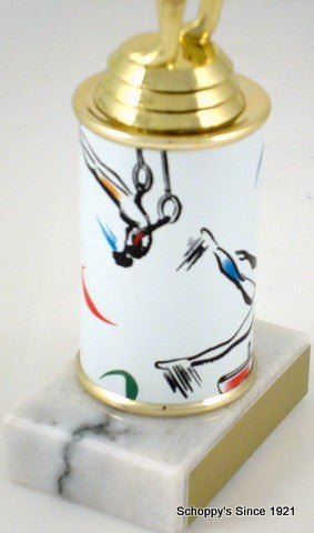 Handstand Trophy with Custom Round Column-Trophies-Schoppy's Since 1921