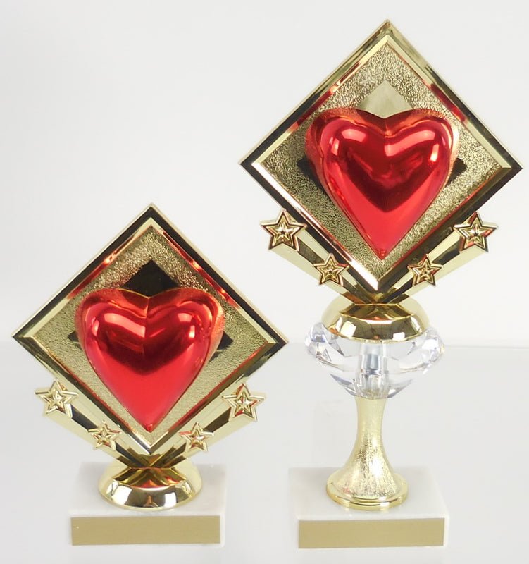 Diamond Star Heart Trophy-Trophies-Schoppy's Since 1921