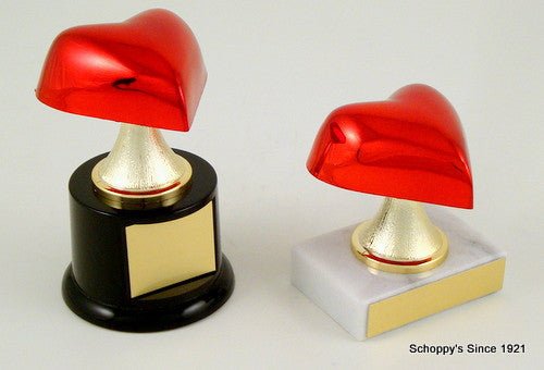 Heart on Stem Riser Round Base Trophy-Trophies-Schoppy's Since 1921