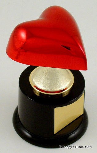 Heart on Stem Riser Round Base Trophy-Trophies-Schoppy's Since 1921