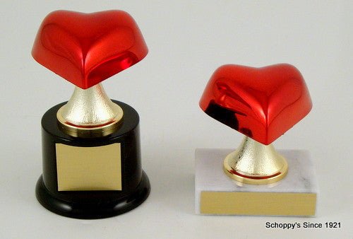 Heart on Stem Riser Round Base Trophy-Trophies-Schoppy's Since 1921