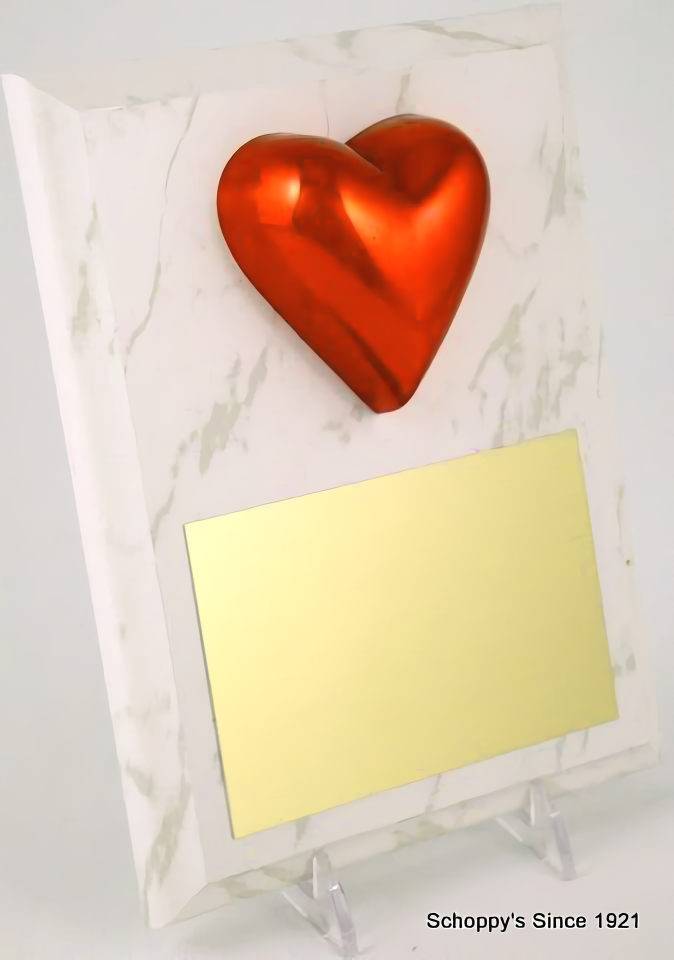 Heart Plaque White