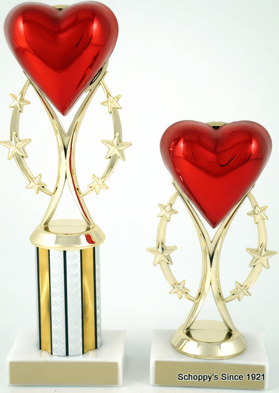 Heart Trophy on Six-Star Riser - Schoppy&