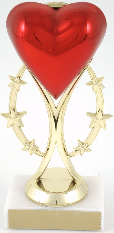 Heart Trophy on Six-Star Riser - Schoppy's Since 1921