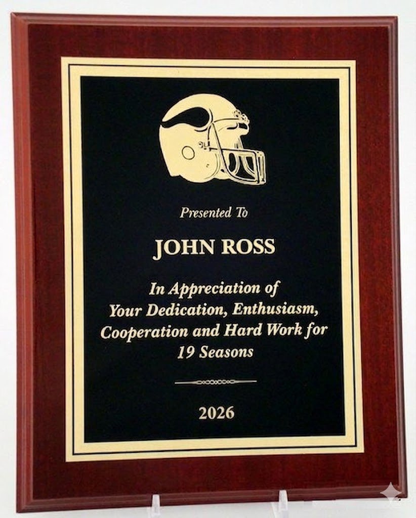 High Gloss Mahogany Plaque - Schoppy's Since 1921