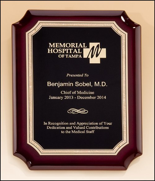 High Gloss Plaque with Florentine Border Plate - Schoppy's Since 1921