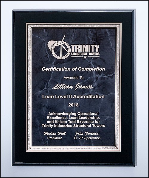 High Lustr Florentine Border Plaque - Schoppy's Since 1921