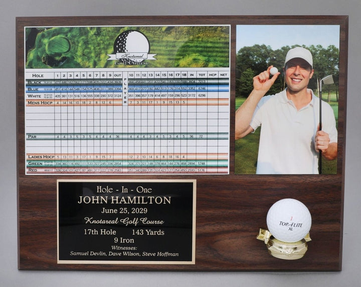 Hole In One Scorecard Photo Plaque - Schoppy's Since 1921