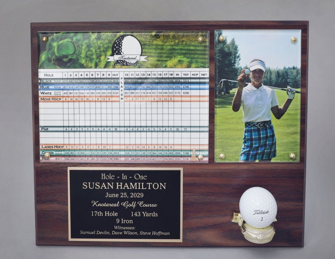 Hole In One Scorecard Photo Plaque - Schoppy's Since 1921