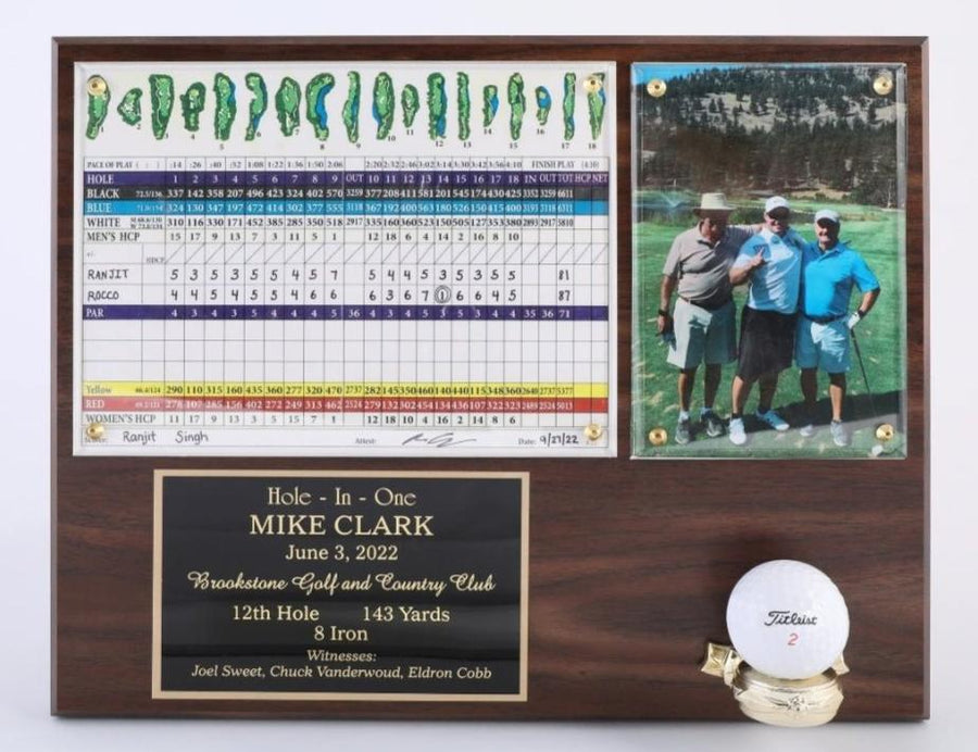 Hole In One Scorecard Photo Plaque - Schoppy's Since 1921