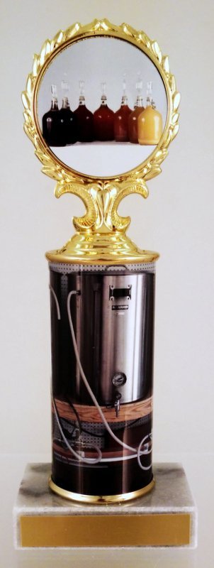 Homebrew Custom Column Logo Trophy - Schoppy's Since 1921