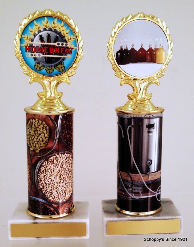 Homebrew Custom Column Logo Trophy - Schoppy's Since 1921