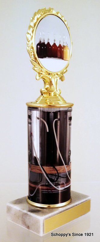 Homebrew Custom Column Logo Trophy - Schoppy's Since 1921