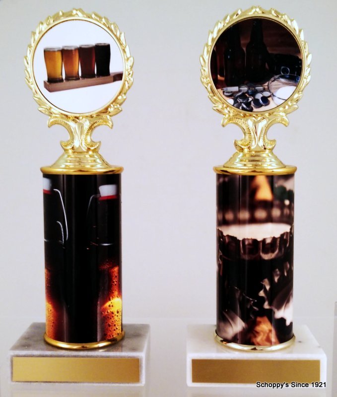 Homebrew Custom Column Logo Trophy - Schoppy's Since 1921