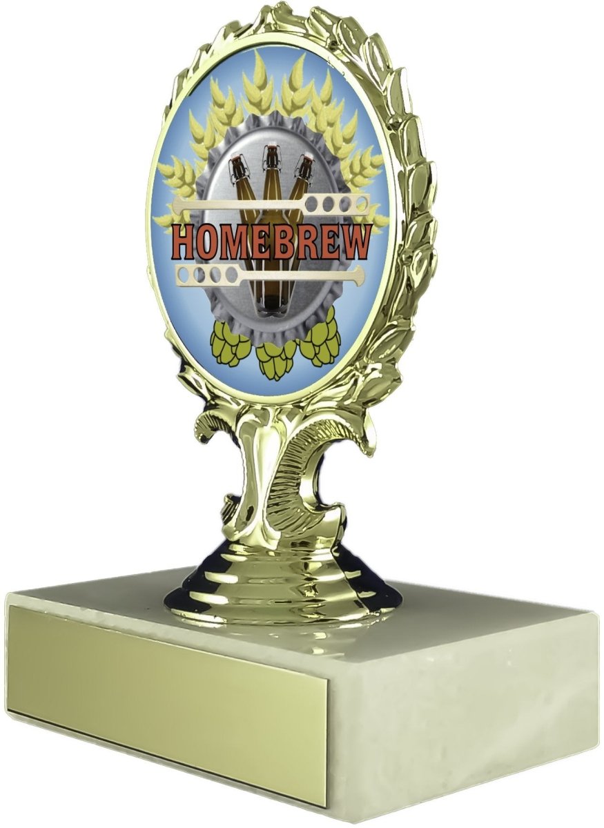 Homebrew Logo Trophy On Marble - Schoppy's Since 1921