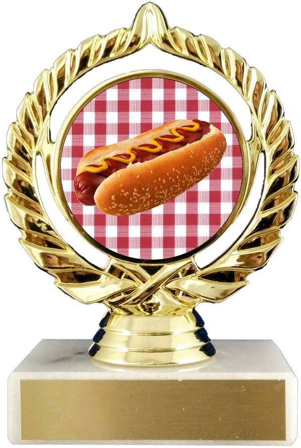 Hot Dog Logo Trophy - Schoppy's Since 1921