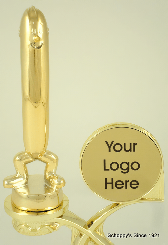 Hot Dog Offset Riser Logo Trophy - Schoppy&