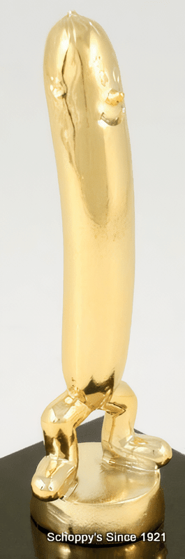 Hot Dog Offset Riser Logo Trophy - Schoppy's Since 1921