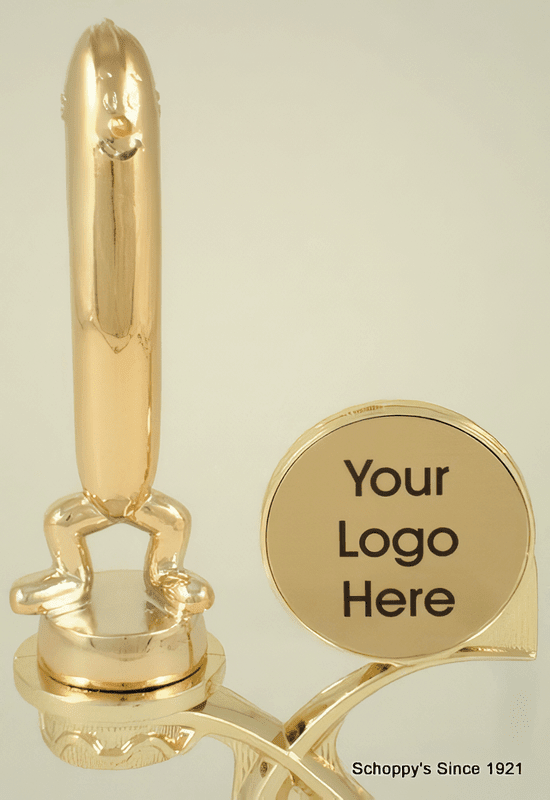 Hot Dog Offset Riser Logo Trophy - Schoppy&