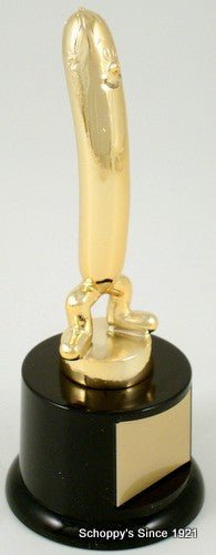 Hot Dog Trophy on Black Round Base - Schoppy's Since 1921