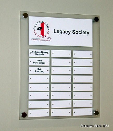 Individual Perpetual Plate for Frosted Acrylic Plaques - Schoppy's Since 1921