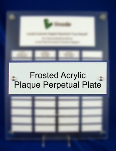 Individual Perpetual Plate for Frosted Acrylic Plaques - Schoppy's Since 1921