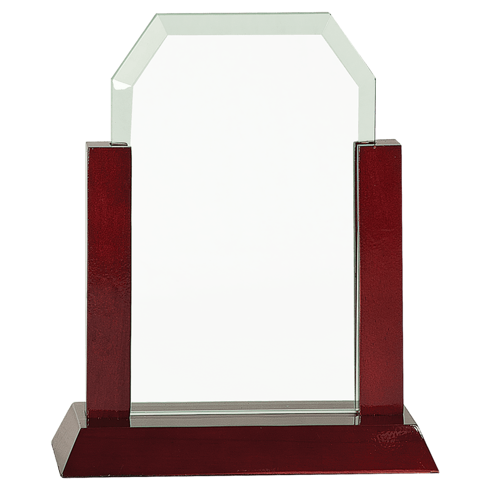 Jade Clipped Corner Glass Award - 8" Tall - Schoppy's Since 1921