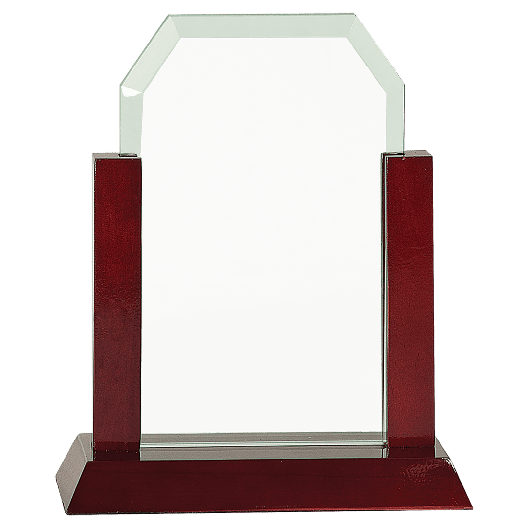 Jade Clipped Corner Glass Award - 8" Tall - Schoppy's Since 1921
