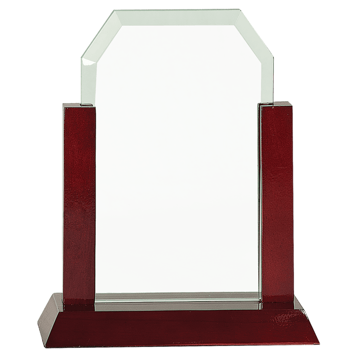 Jade Clipped Corner Glass Award - 8" Tall - Schoppy's Since 1921