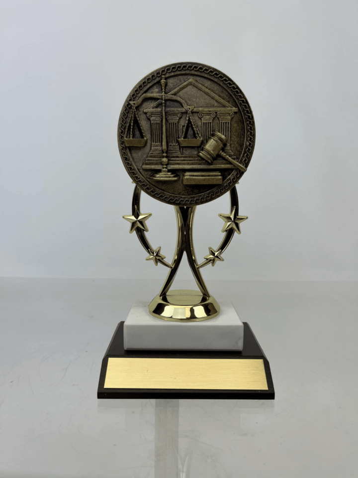 Justice Award on Slant Wood Base - Schoppy's Since 1921