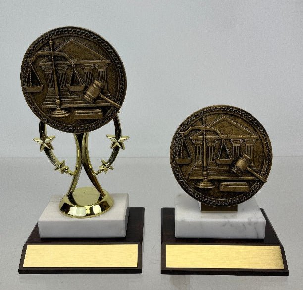 Justice Award on Slant Wood Base - Schoppy's Since 1921