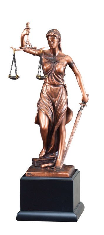 Justice Electroplate Resin Sculpture - Schoppy's Since 1921