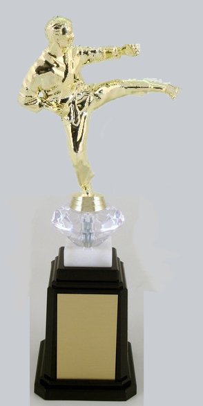 Karate Figure Tower Base Trophy - Schoppy's Since 1921