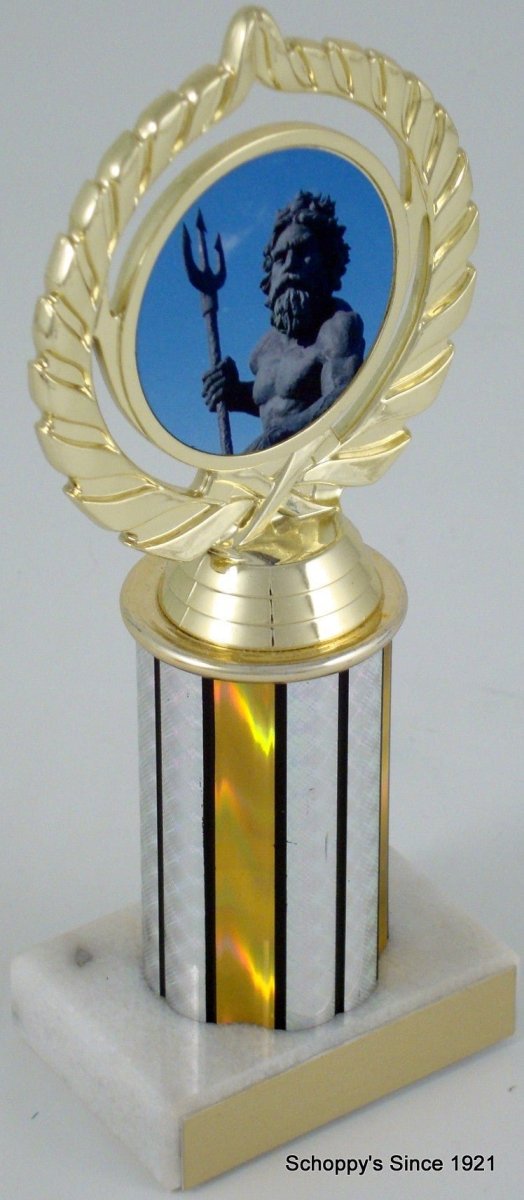 King Neptune Logo Column Trophy - Schoppy's Since 1921