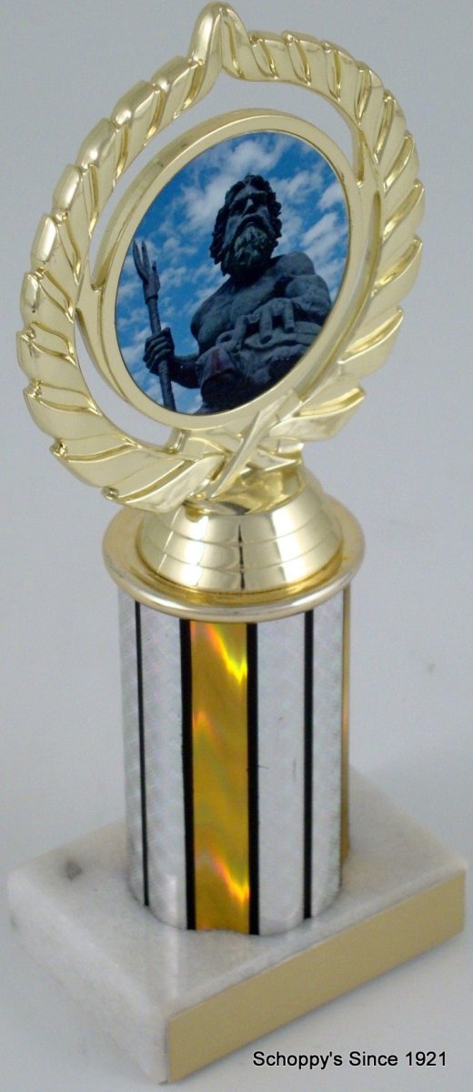 King Neptune Logo Column Trophy - Schoppy's Since 1921