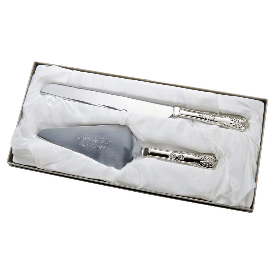 Knife & Server Set with King's Pattern Handles - Schoppy's Since 1921