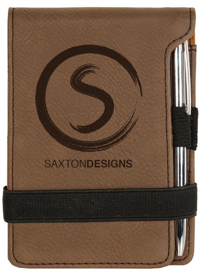 Laserable Leatherette Notepad with Pen - Schoppy's Since 1921