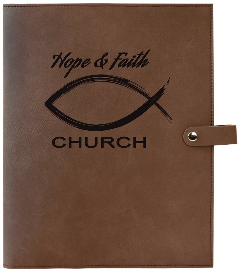 Leatherette Book or Bible Cover with Snap Closure - Schoppy's Since 1921