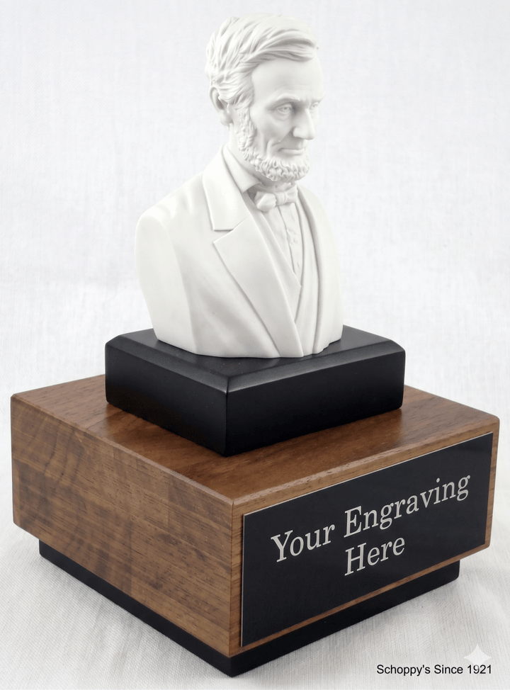 Lincoln Bust on Walnut Base - Schoppy&