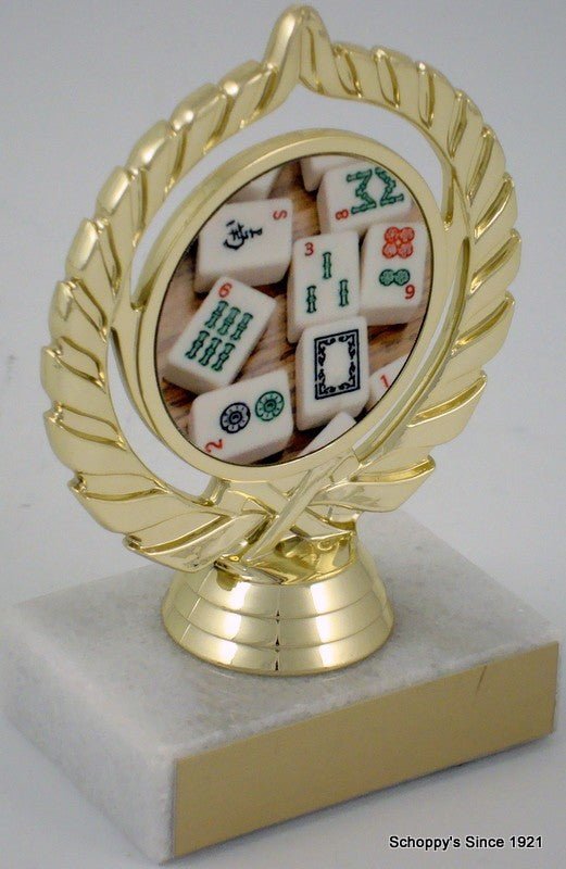 Mah Jong Logo Trophy - Schoppy's Since 1921