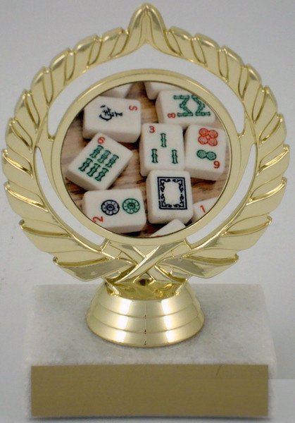 Mah Jong Logo Trophy - Schoppy's Since 1921