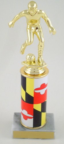 Maryland Soccer Custom Column Trophy - Schoppy's Since 1921