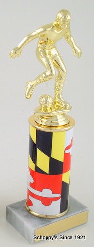 Maryland Soccer Custom Column Trophy - Schoppy's Since 1921