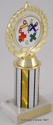 Math Logo Column Trophy - Schoppy's Since 1921