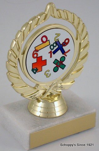 Math Logo Trophy - Schoppy's Since 1921