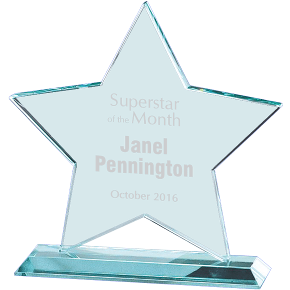 Medium Glass Star on Base - Schoppy's Since 1921